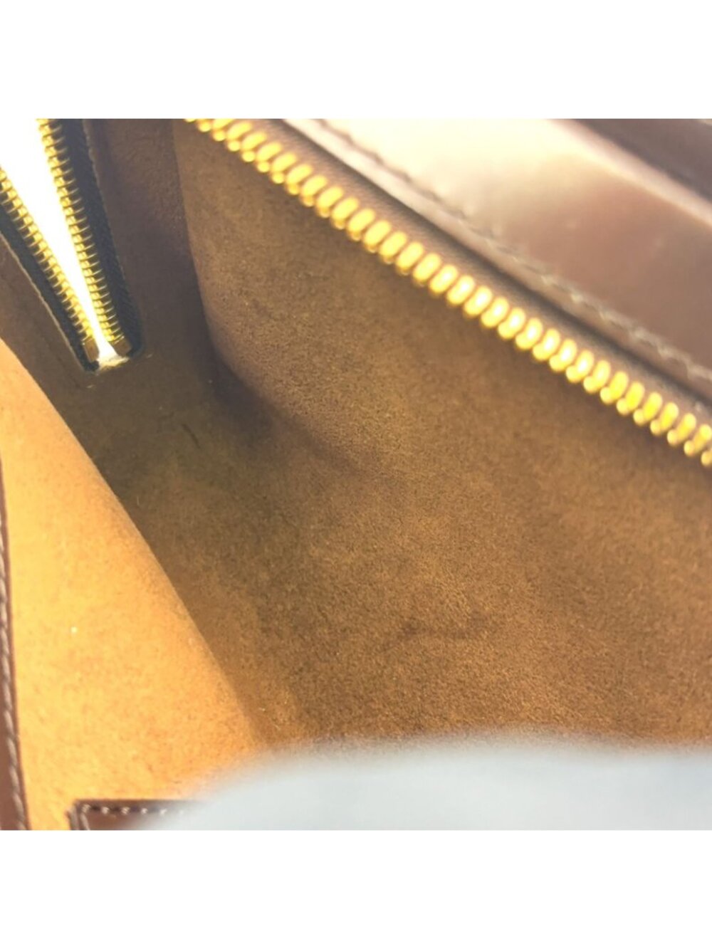 Louis Vuitton Damier Saint Ebene Second Leather Brown Clutch Gold - Picture 5 of 15